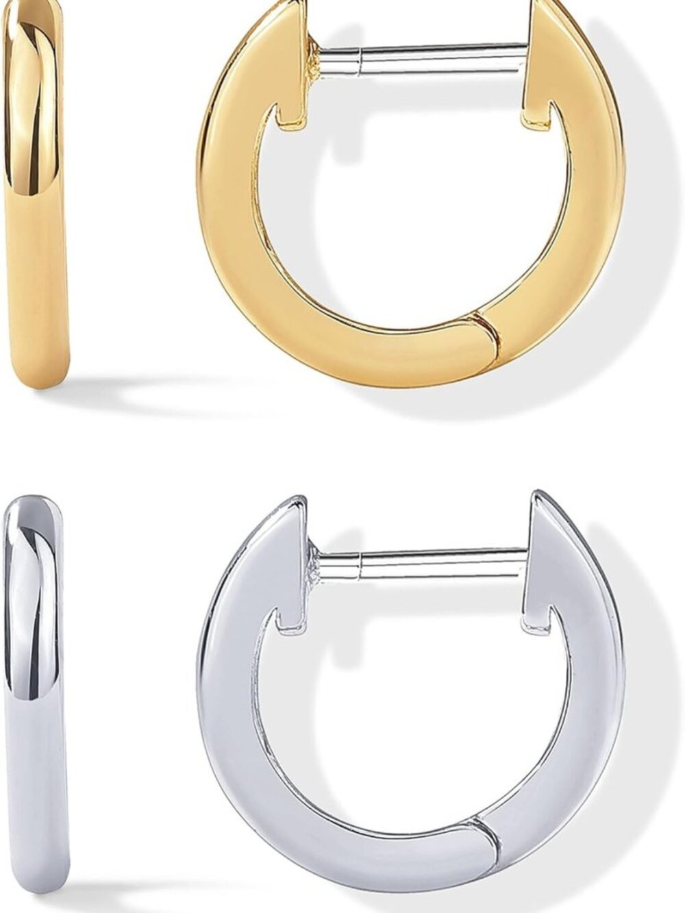 Chic Small Gold Hoop Earrings for Women - 14K Gold Plated Huggie Style